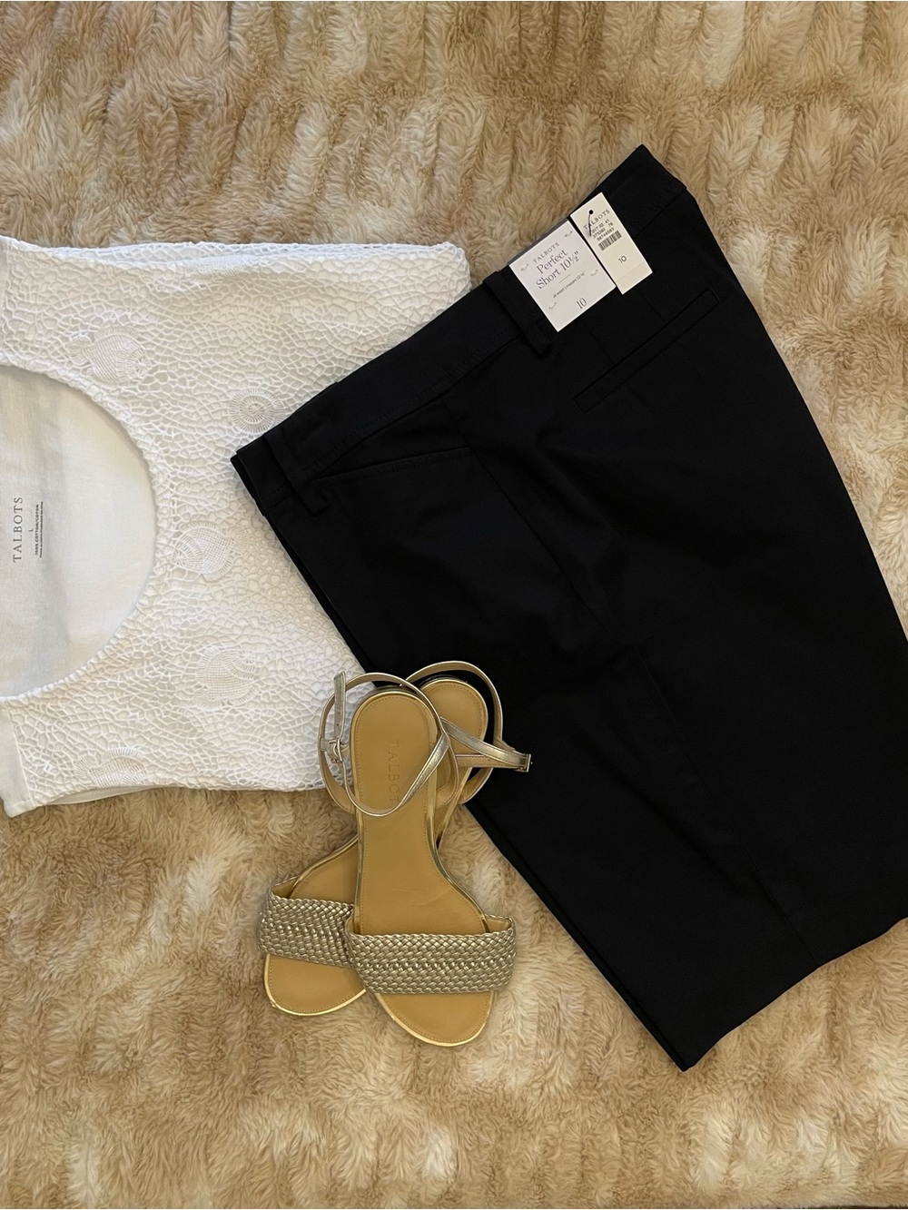 Talbots NWT 60% off! Perfect Short 10 1/2” Length Black Size 10 - Picture 2 of 6